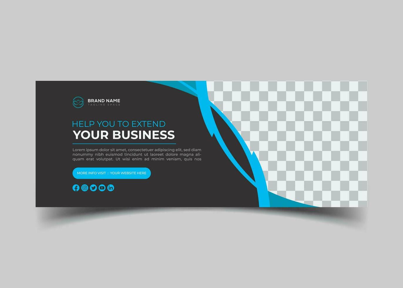 digital marketing agency and creative corporate Facebook cover design vector