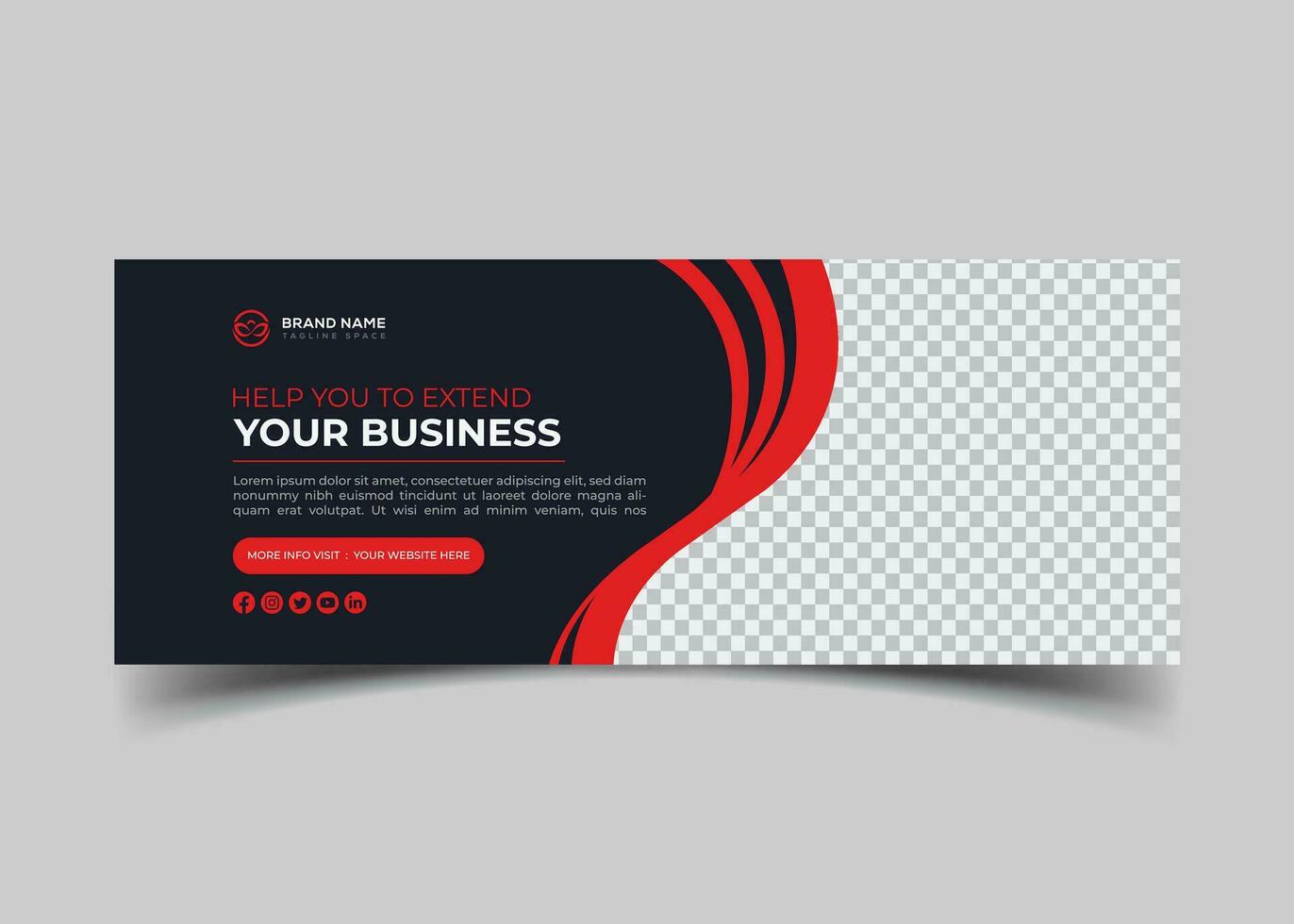 digital marketing agency and creative corporate Facebook cover design vector