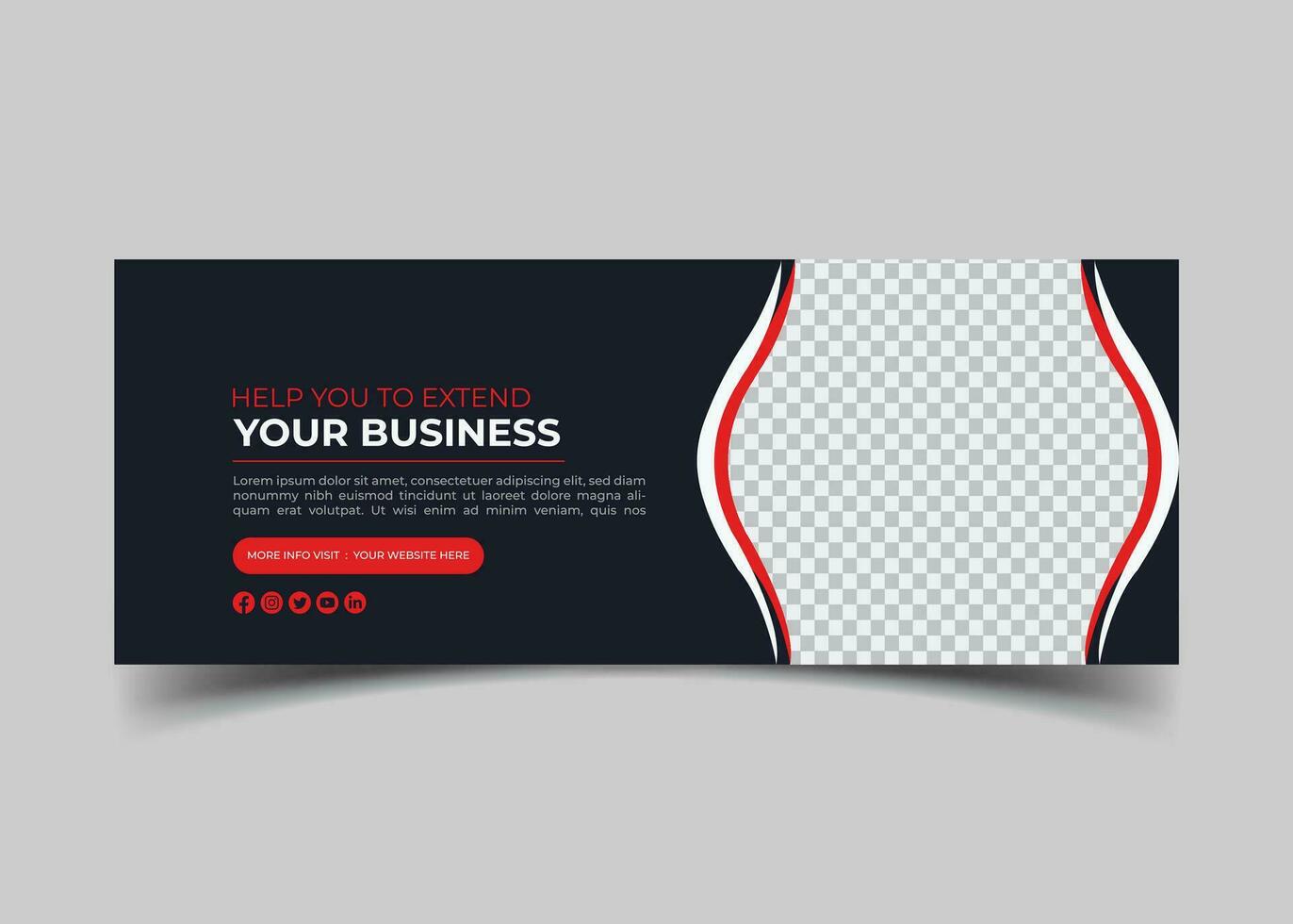 digital marketing agency and creative corporate Facebook cover design vector