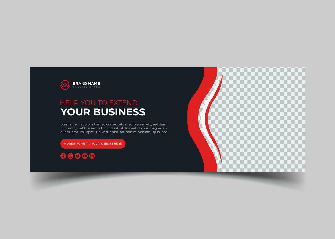 digital marketing agency and creative corporate Facebook cover design vector