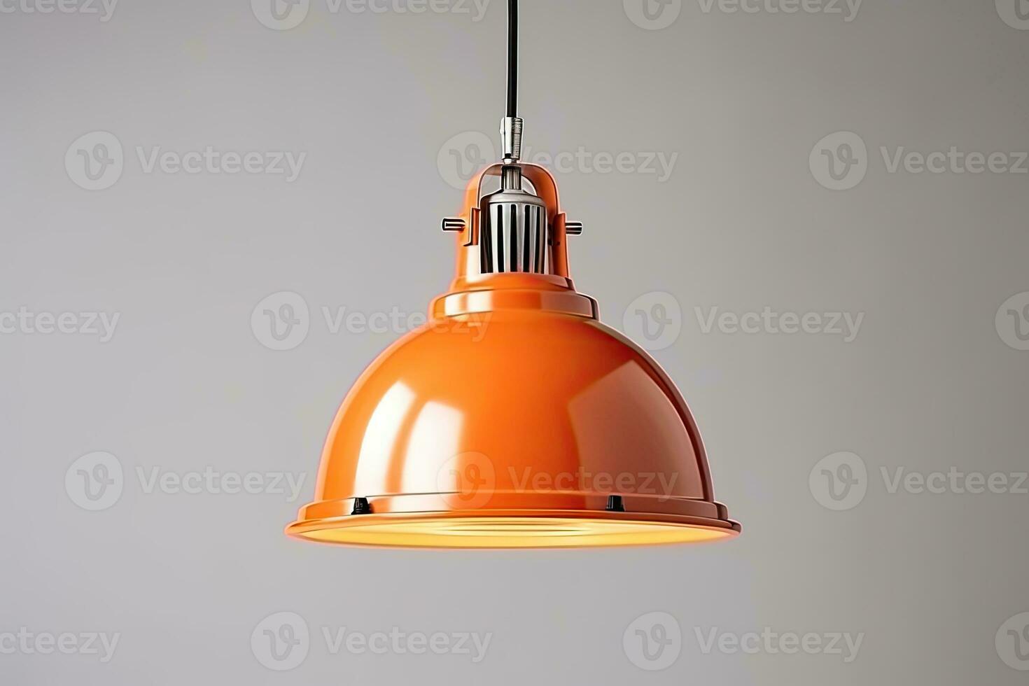 Modern hanging lamp isolated on white background. Idea for interior design. Generative Ai photo