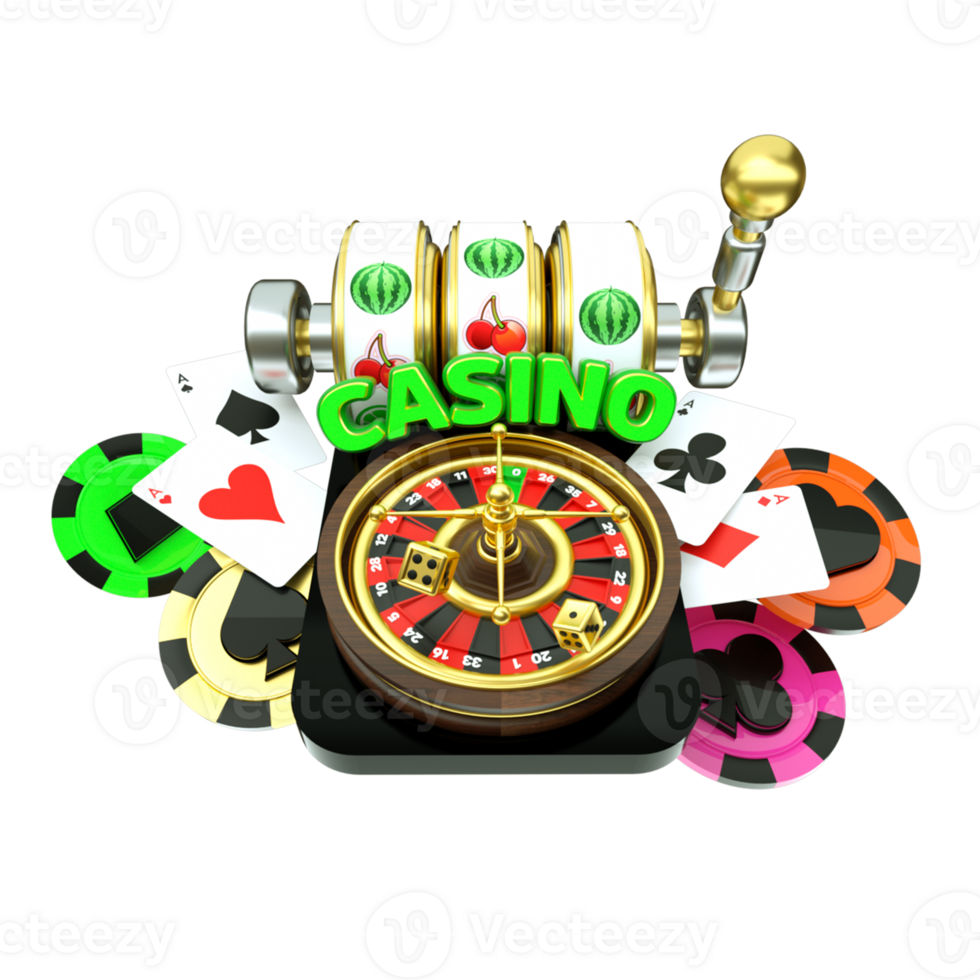 3d render object casino png