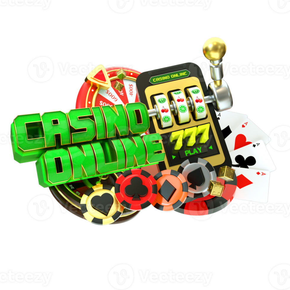 3d render object casino png