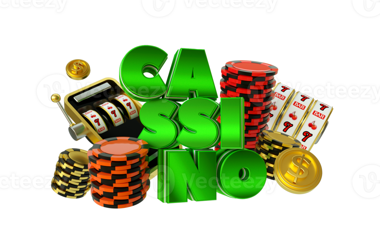 3d render object casino png