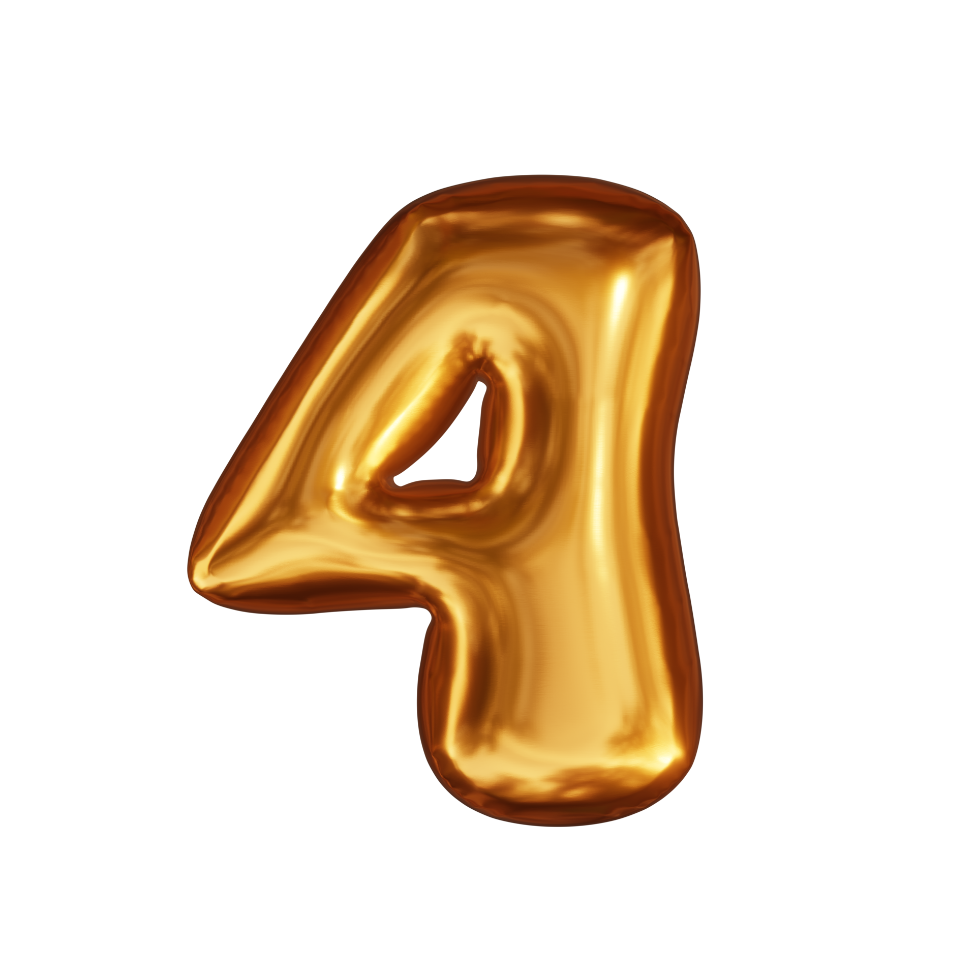 golden number 4 on transparent background 28345944 PNG