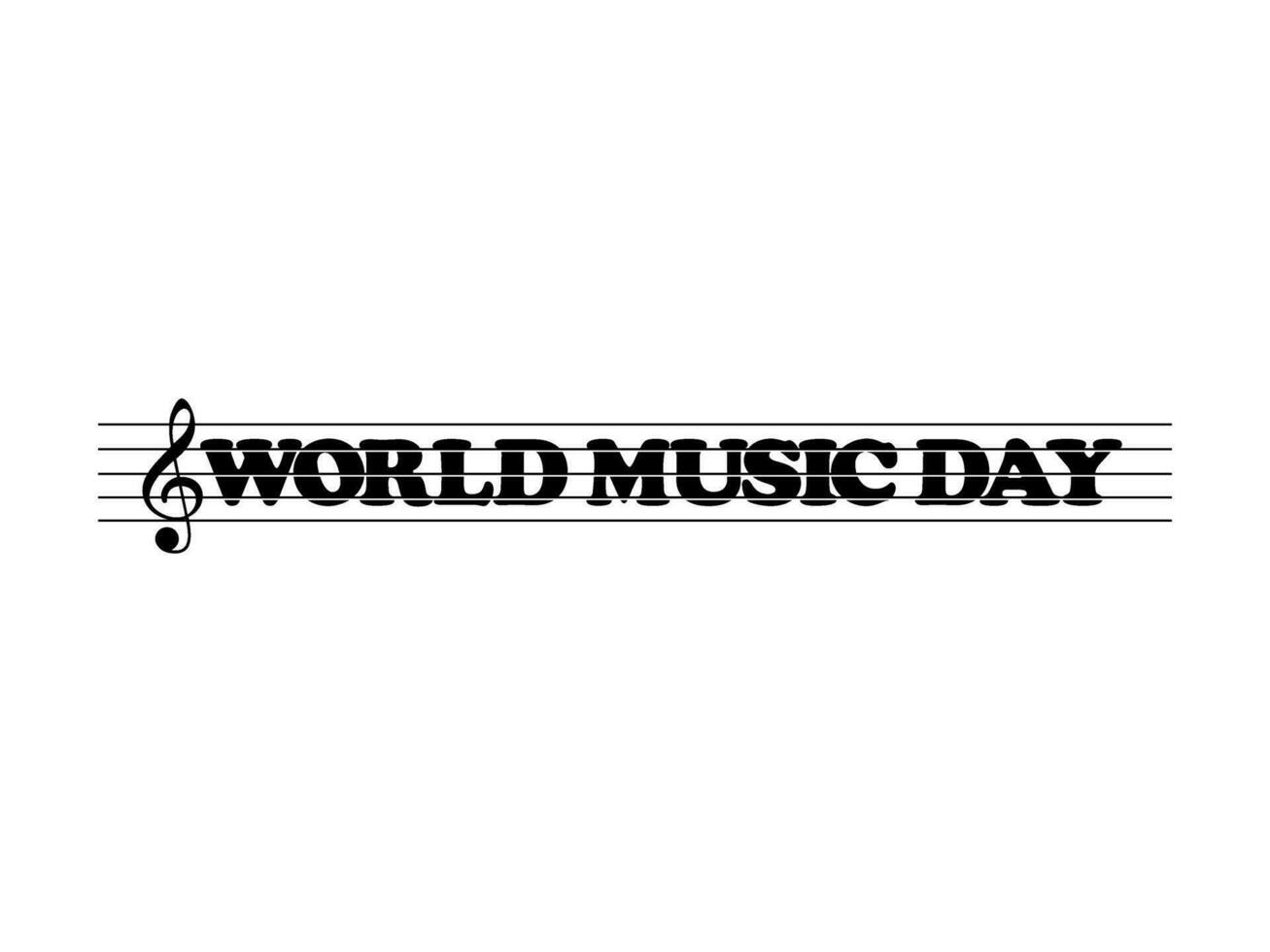 WORLD MUSIC DAY Text Illustration, for Logo Type, Website, Art Illustration, Poster, Banner or Graphic Design Element. Vector Illustration