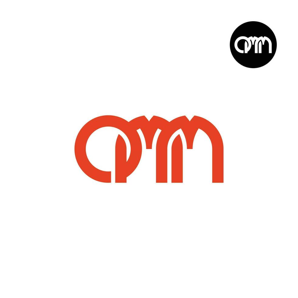 Letter OMM Monogram Logo Design vector