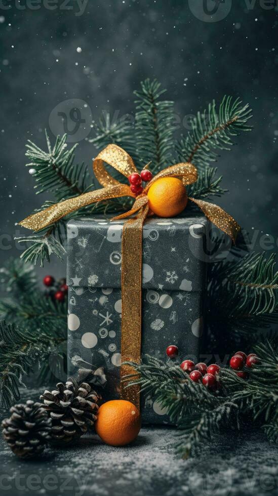 Capturing the Essence of Christmas with Fir Branches and Gifted