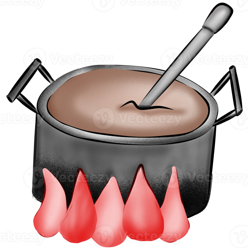 illustration of a pot that is boiling water png