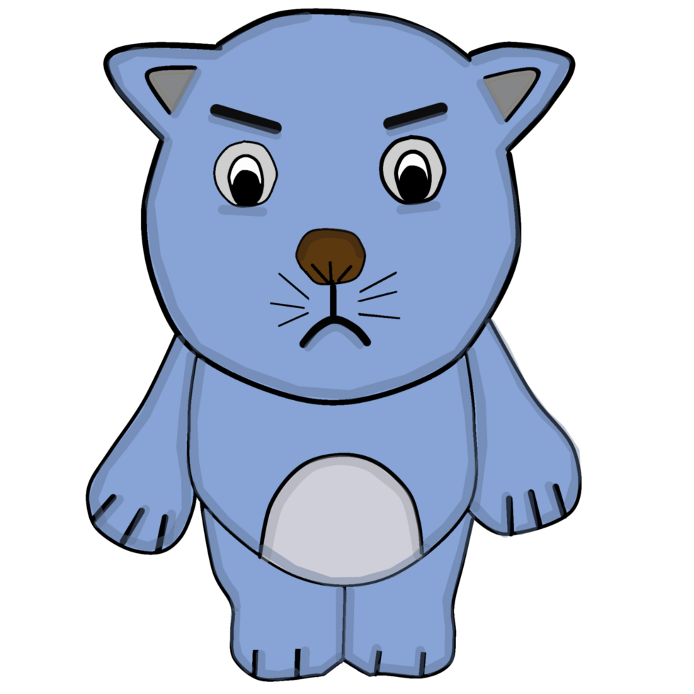 illustration of angry hippo png