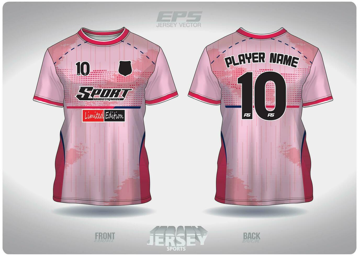 eps jersey Deportes camisa vector.rosa rayas vertical rayas modelo diseño, ilustración, textil antecedentes para redondo cuello Deportes camiseta, fútbol americano jersey camisa vector