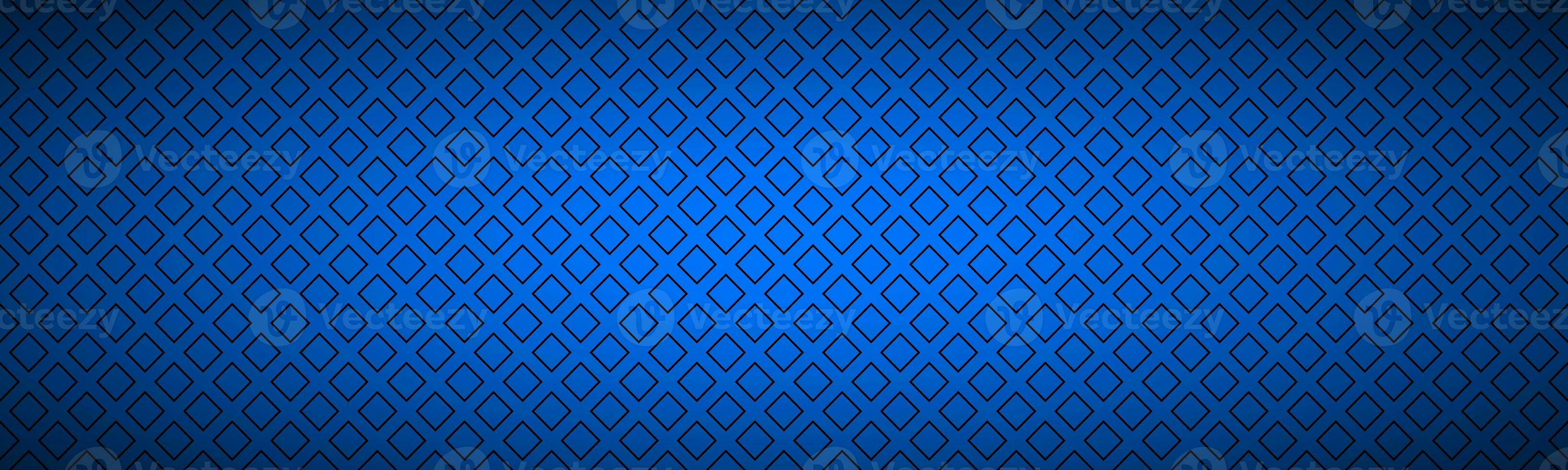 Blue abstract banner with outline of squares. Simple vector header photo