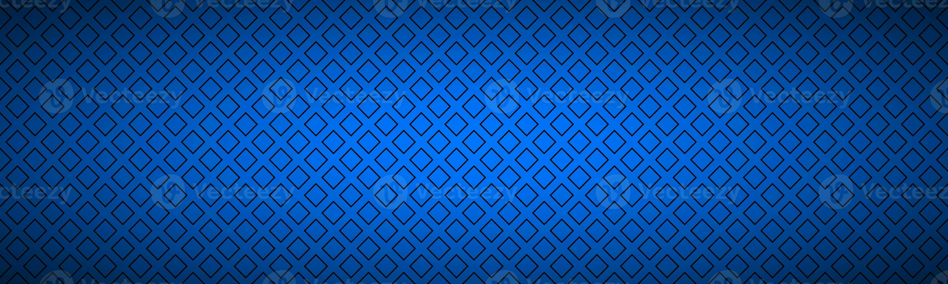 Blue abstract banner with outline of squares. Simple vector header photo