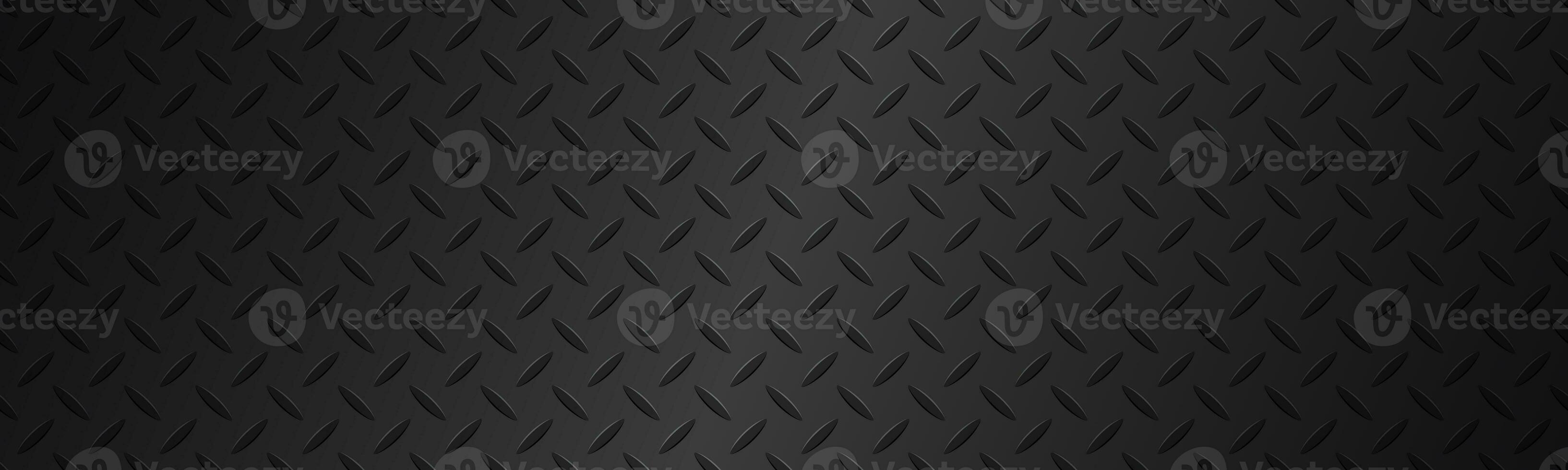 Black metal plate texture header. Stainless steel background with gradient. Modern vector illustration banner photo