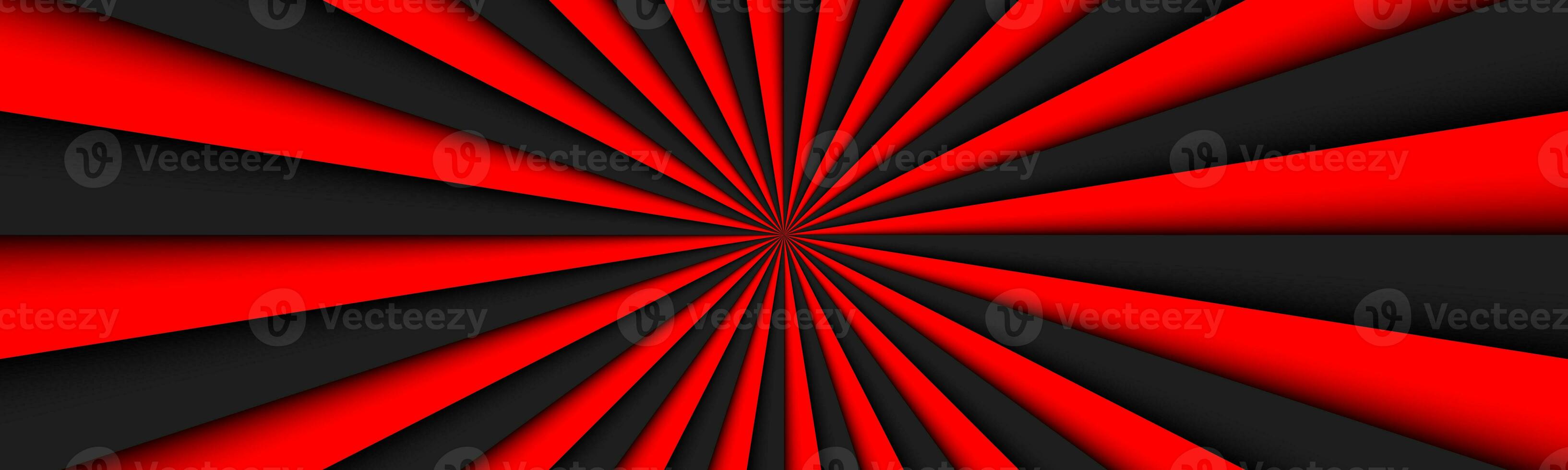 Black and red abstract header. Black and red lines banner. Bright pattern simple vector illustration photo