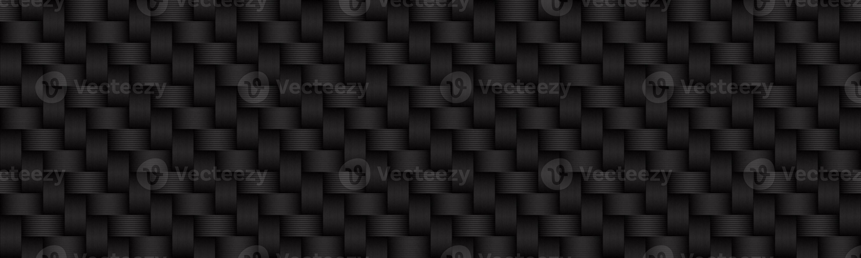 Carbon black and grey abstract header. Modern metallic stainless steel look banner. Seamless pattern background. Vector illustration photo