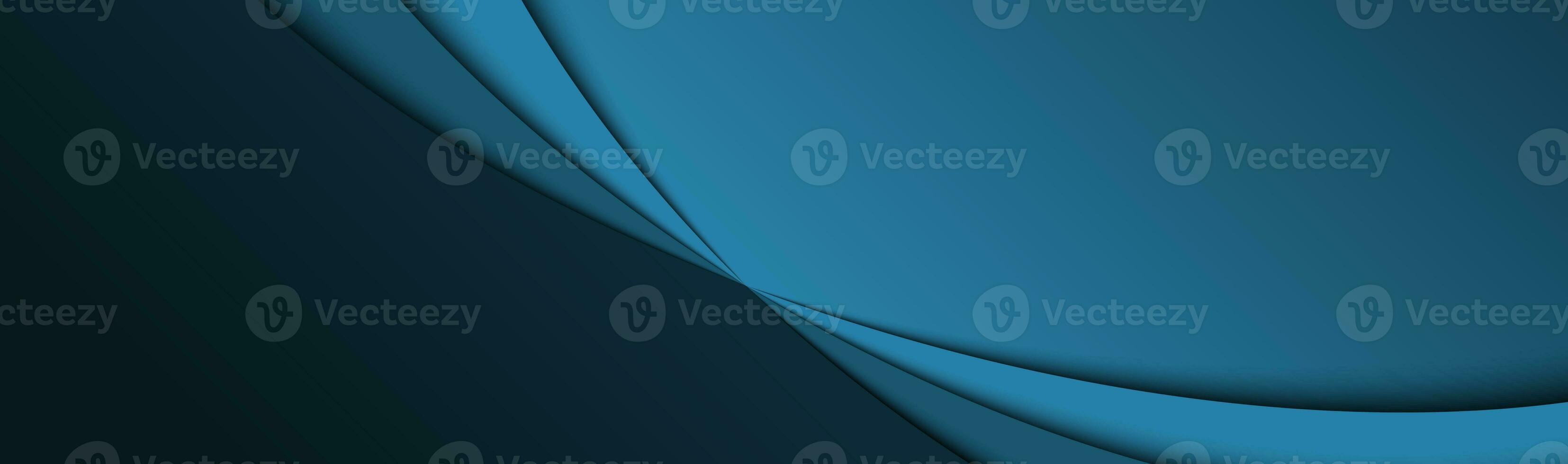 Blue abstract header with dark curves. Vector illustration with blank space for your text. Business template banner photo
