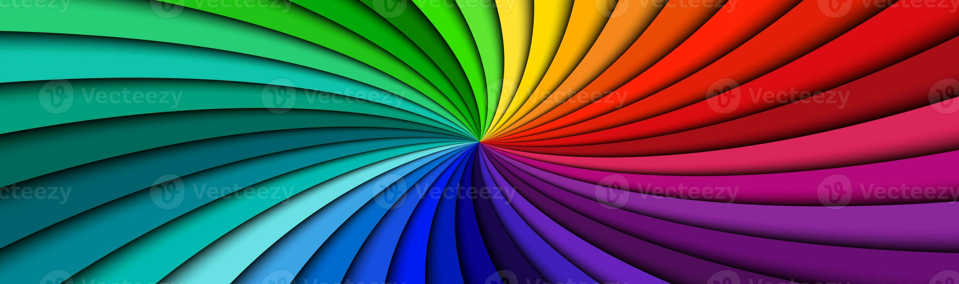 Rainbow modern swirl header. Colorful abstract vector banner. Simple illustration background photo