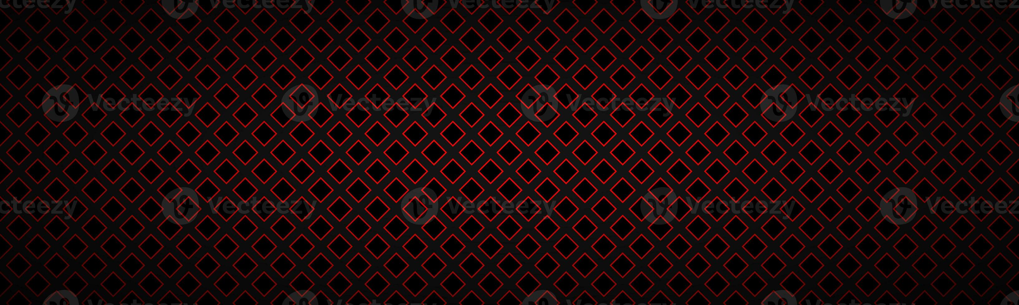 Black and red abstract header with outline of squares. Simple vector illustration photo