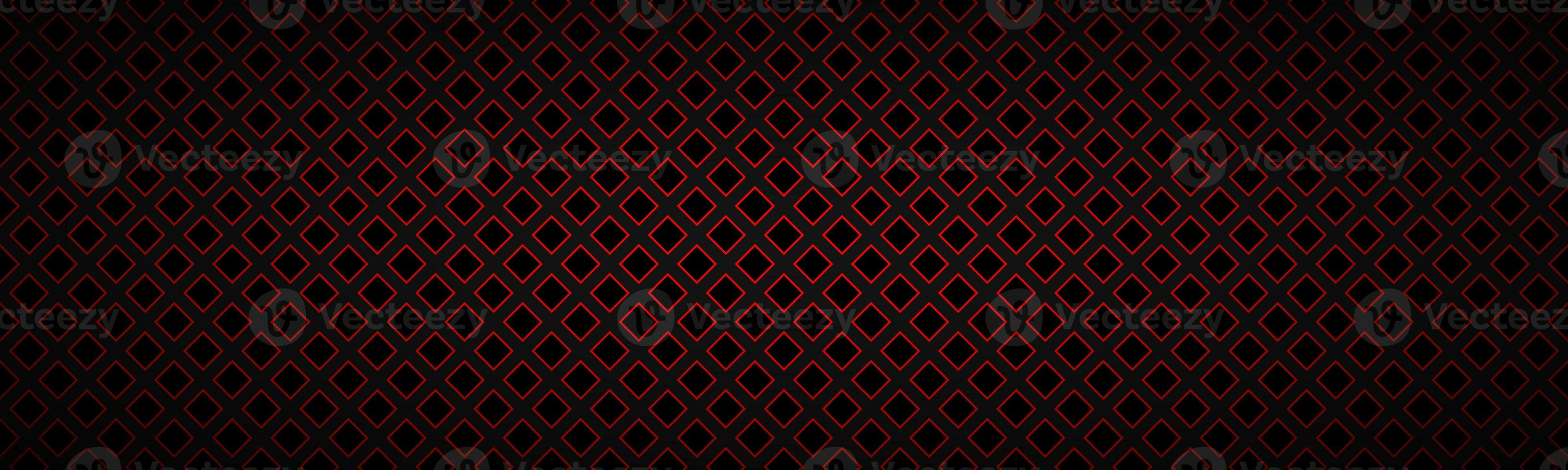 Black and red abstract header with outline of squares. Simple vector illustration photo