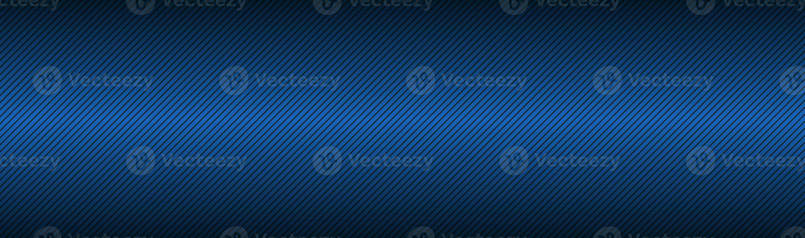 Black and blue abstract header with diagonal lines. Metallic technology banner. Modern vector illustration photo