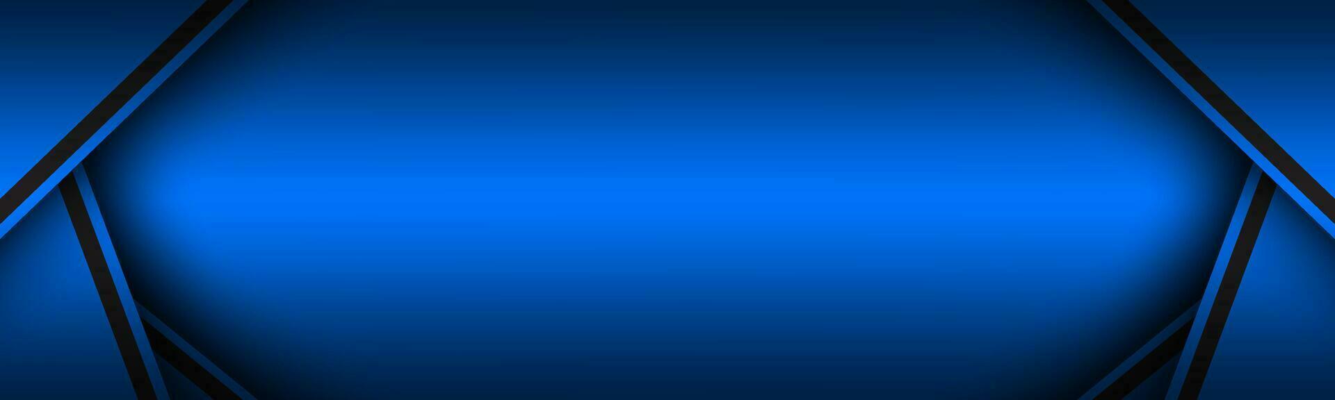 Blue abstract banner with layers above each other. Modern design header for your business. Vector illustration with oblique stripes and lines