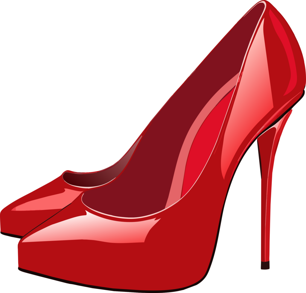 red high heels shoes. AI Generated png