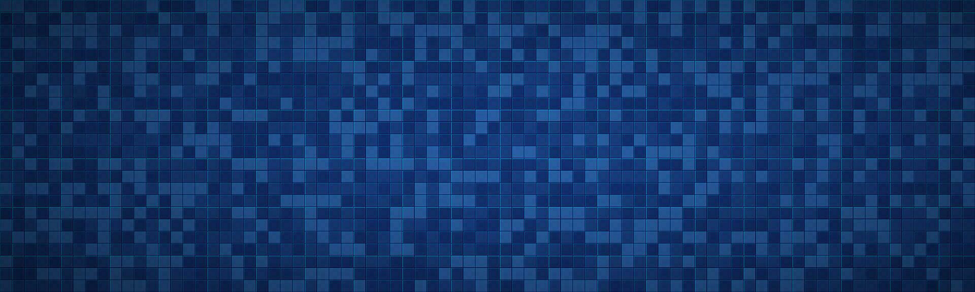 encabezado cuadrado abstracto geométrico. Bandera de textura de vector moderno de aspecto de mosaico azul. patrón de píxeles. fondo de ilustración metálica simple