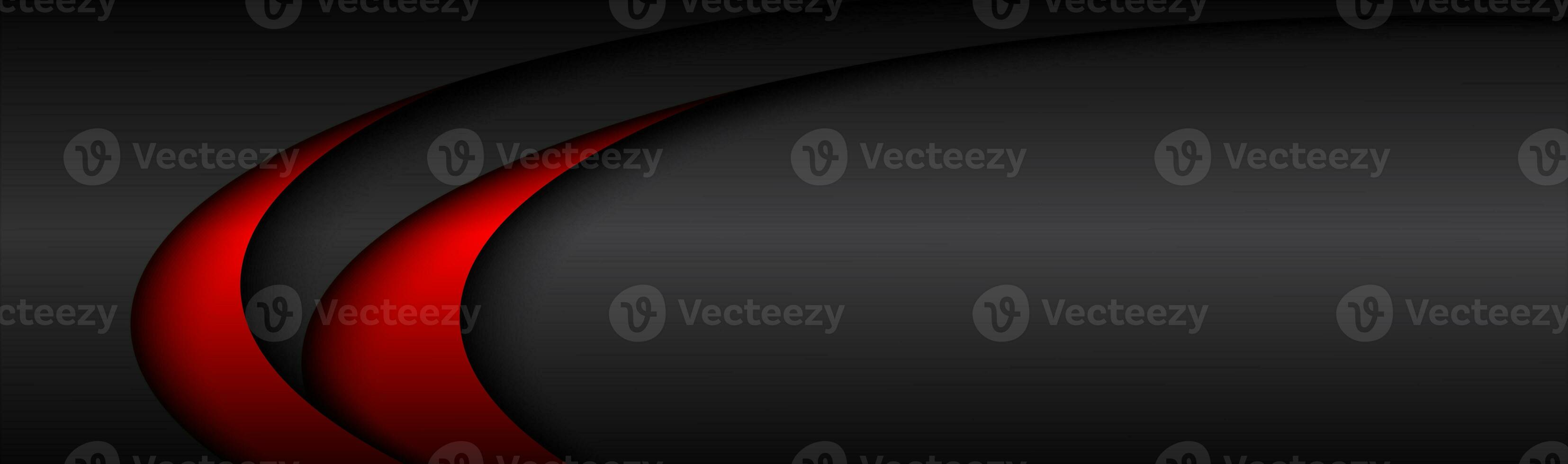 Abstract black and red modern material header. Metallic technology banner. Vector abstract widescreen background with blank space for your logo photo