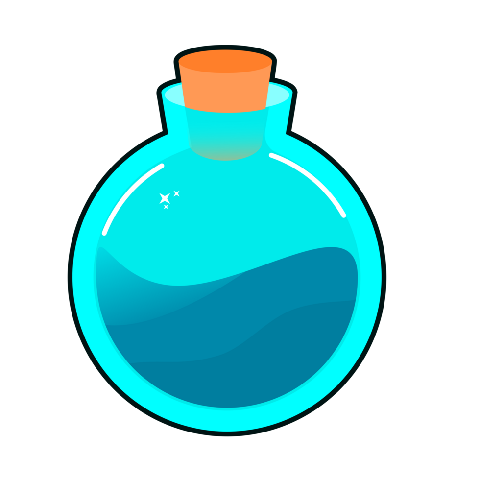 Magic potion icon, good for design gui, game icon png