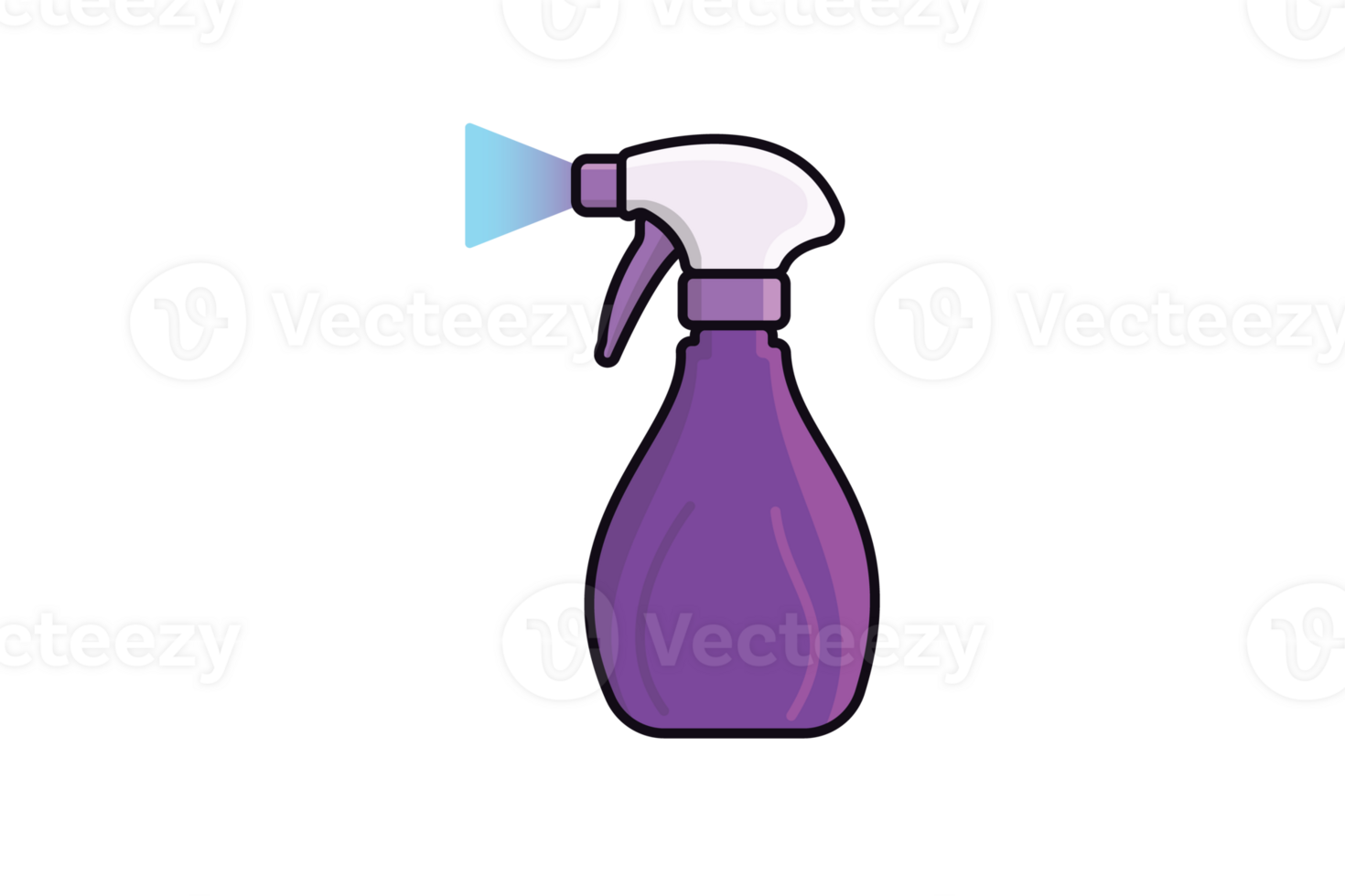 Disinfect and Cleaning Spray Bottles illustration. Home cleaning service objects icon concept. Cleaning spray bottle nozzle close up design. png