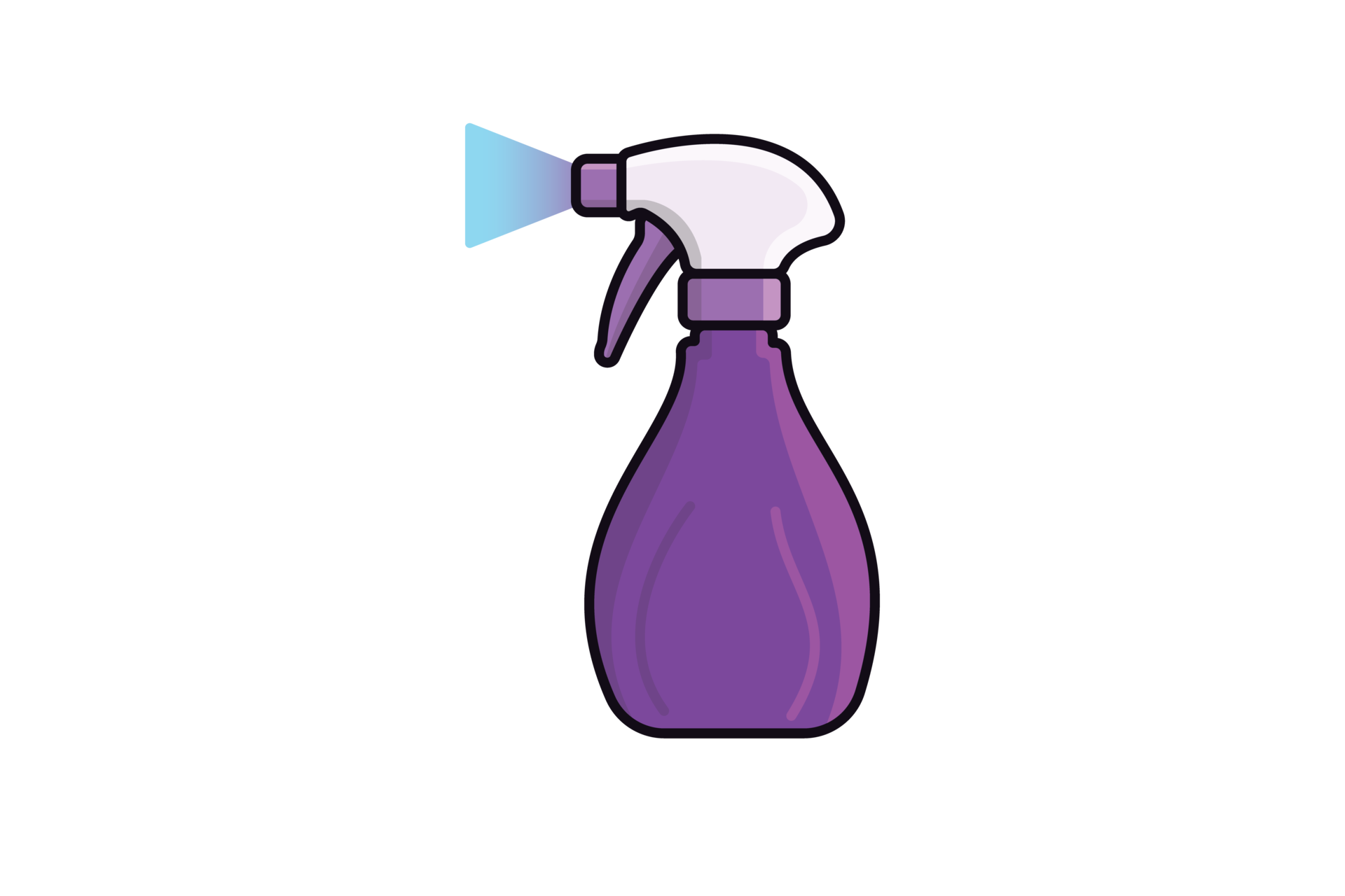 Disinfect and Cleaning Spray Bottles illustration. Home cleaning