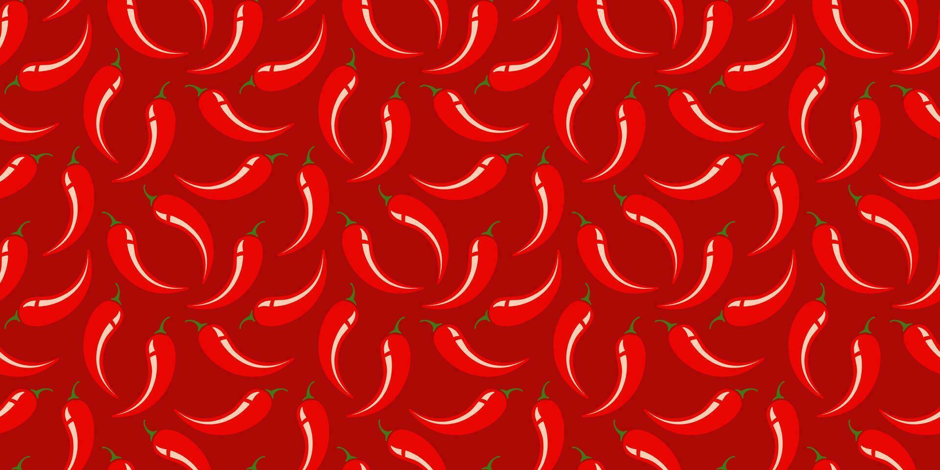 Vector seamless pattern of chilli pattern.
