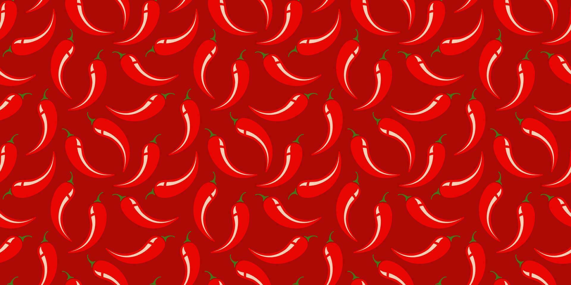 Vector seamless pattern of chilli pattern.