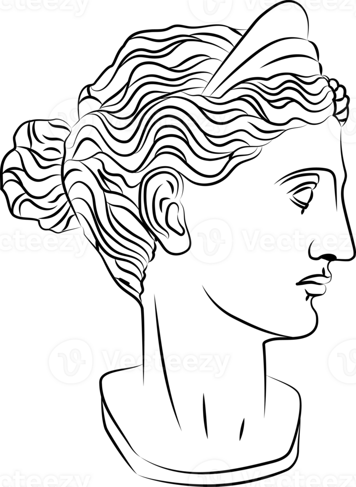 mitología mármol cabeza hoja flor línea Arte png