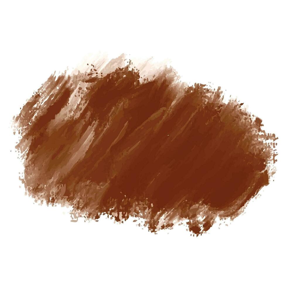 Abstract brown watercolor brush stroke design vector