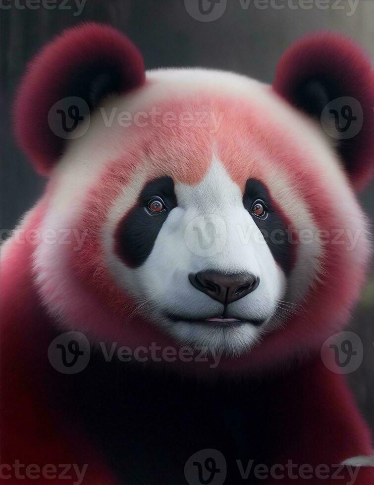 panda with red fur illustration photo