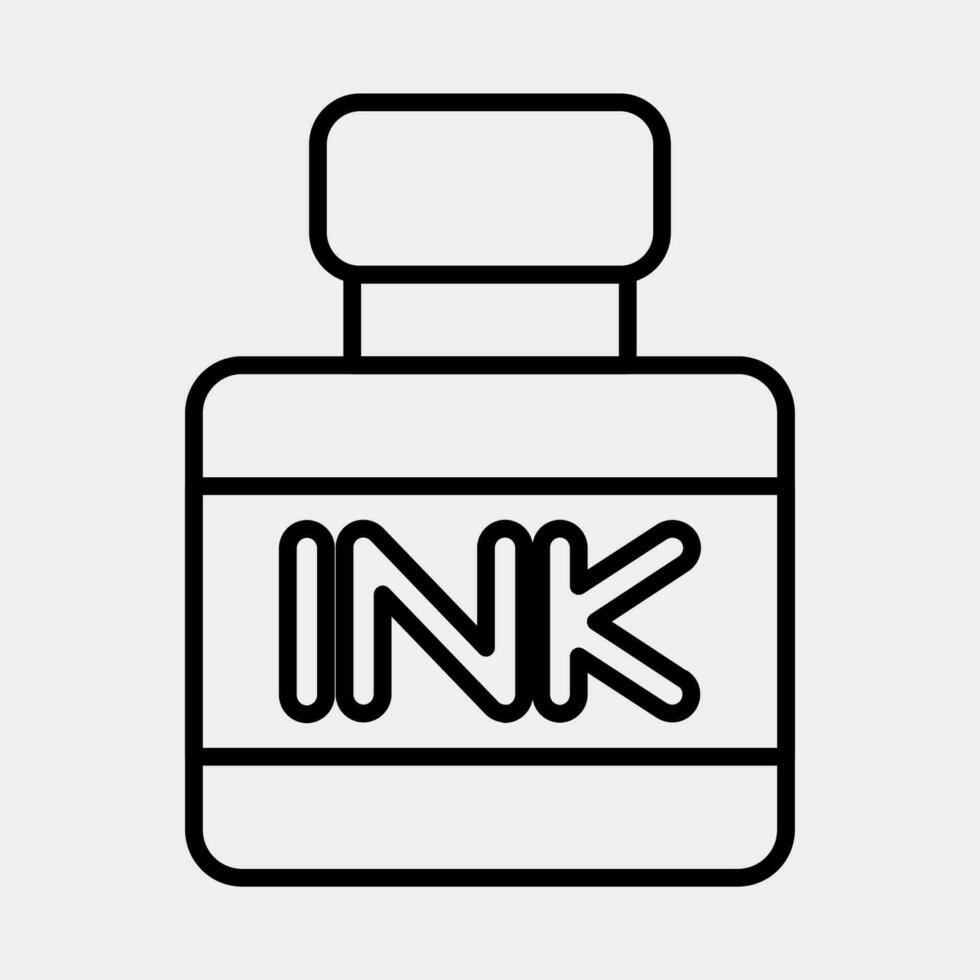 Icon ink. Indonesian general election elements. Icons in line style. Good for prints, posters, infographics, etc. vector