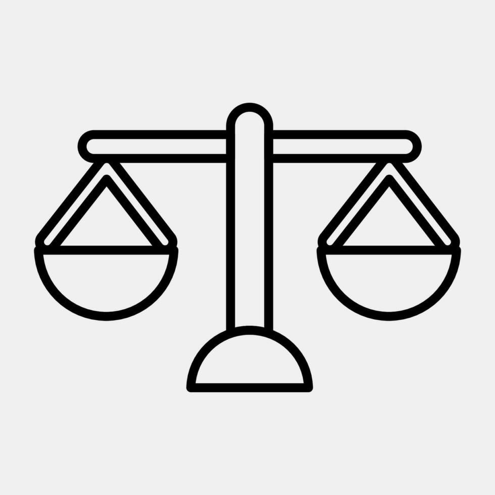Icon scale. Indonesian general election elements. Icons in line style. Good for prints, posters, infographics, etc. vector