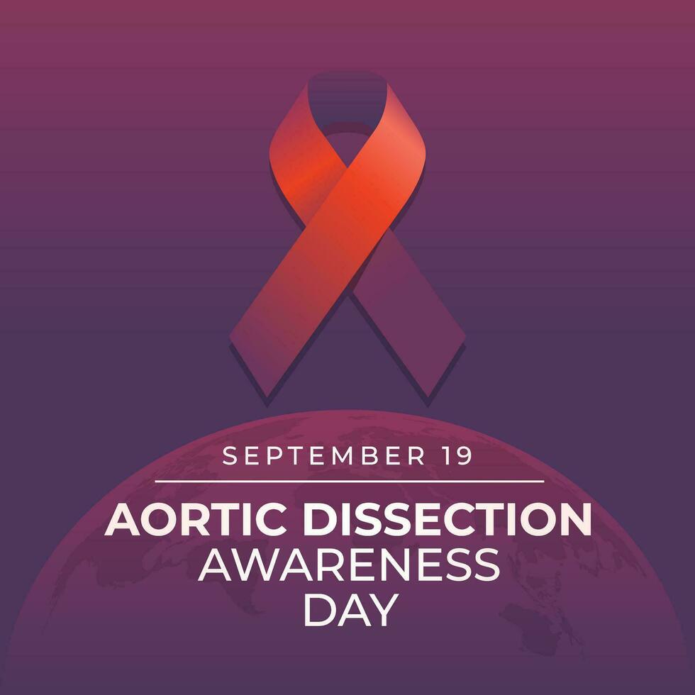 Aortic Dissection Awareness Day design template good for celebration usage. ribbon vector design. flat design. eps 10.