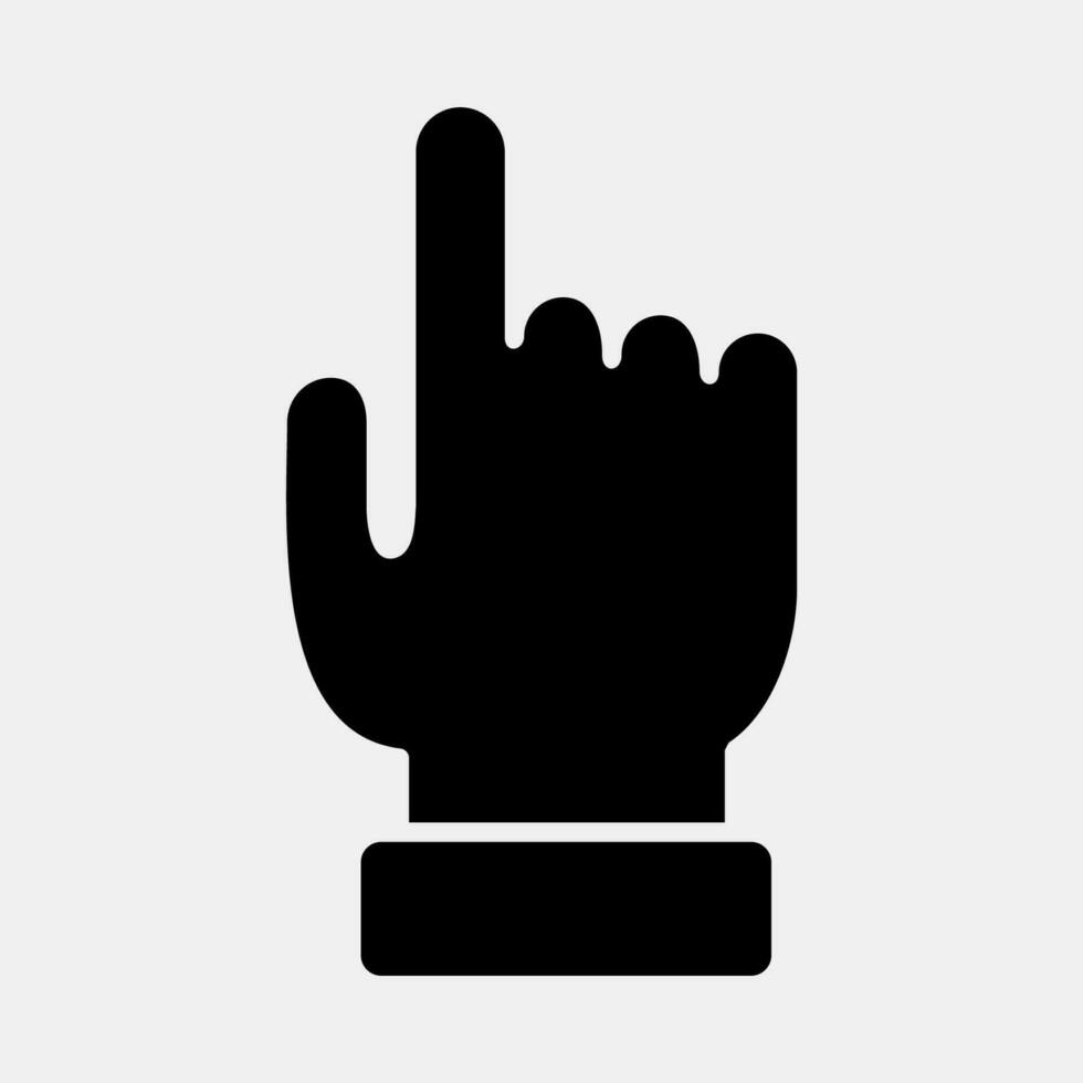 Icon index finger. Indonesian general election elements. Icons in glyph style. Good for prints, posters, infographics, etc. vector