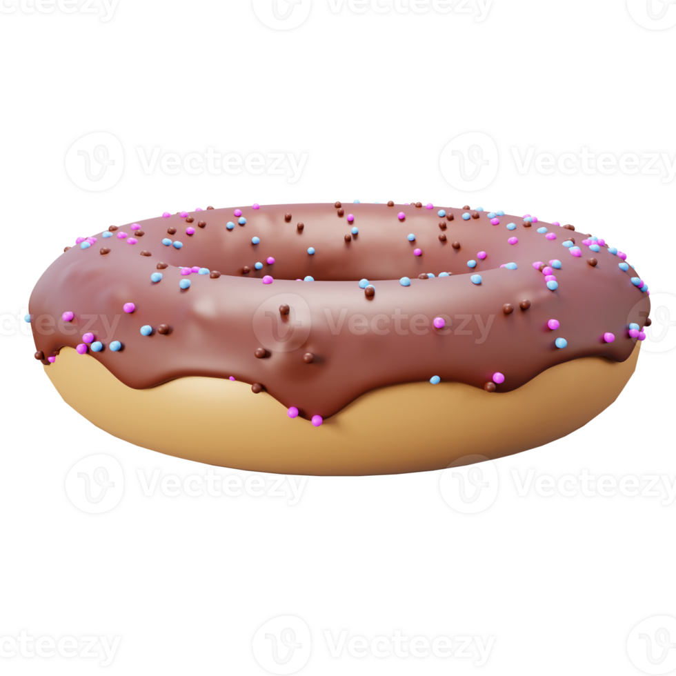 delicious donut 3d render icon or 3d donut icon isolated or 3d render of tasty donut icon png