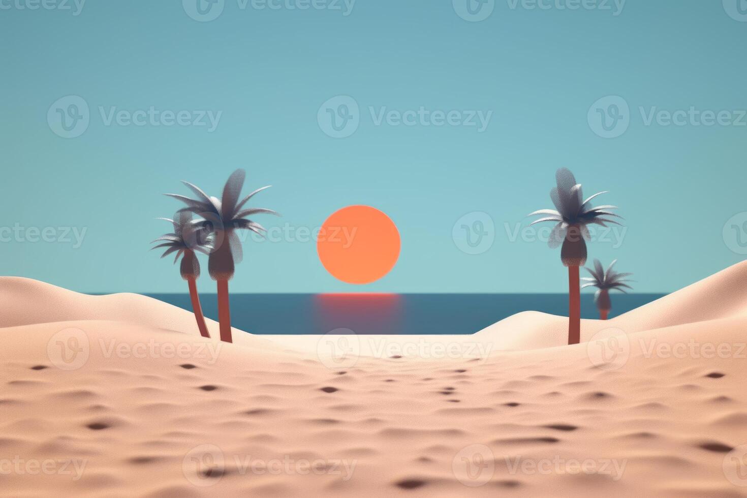 3D Render Beachscape Background photo