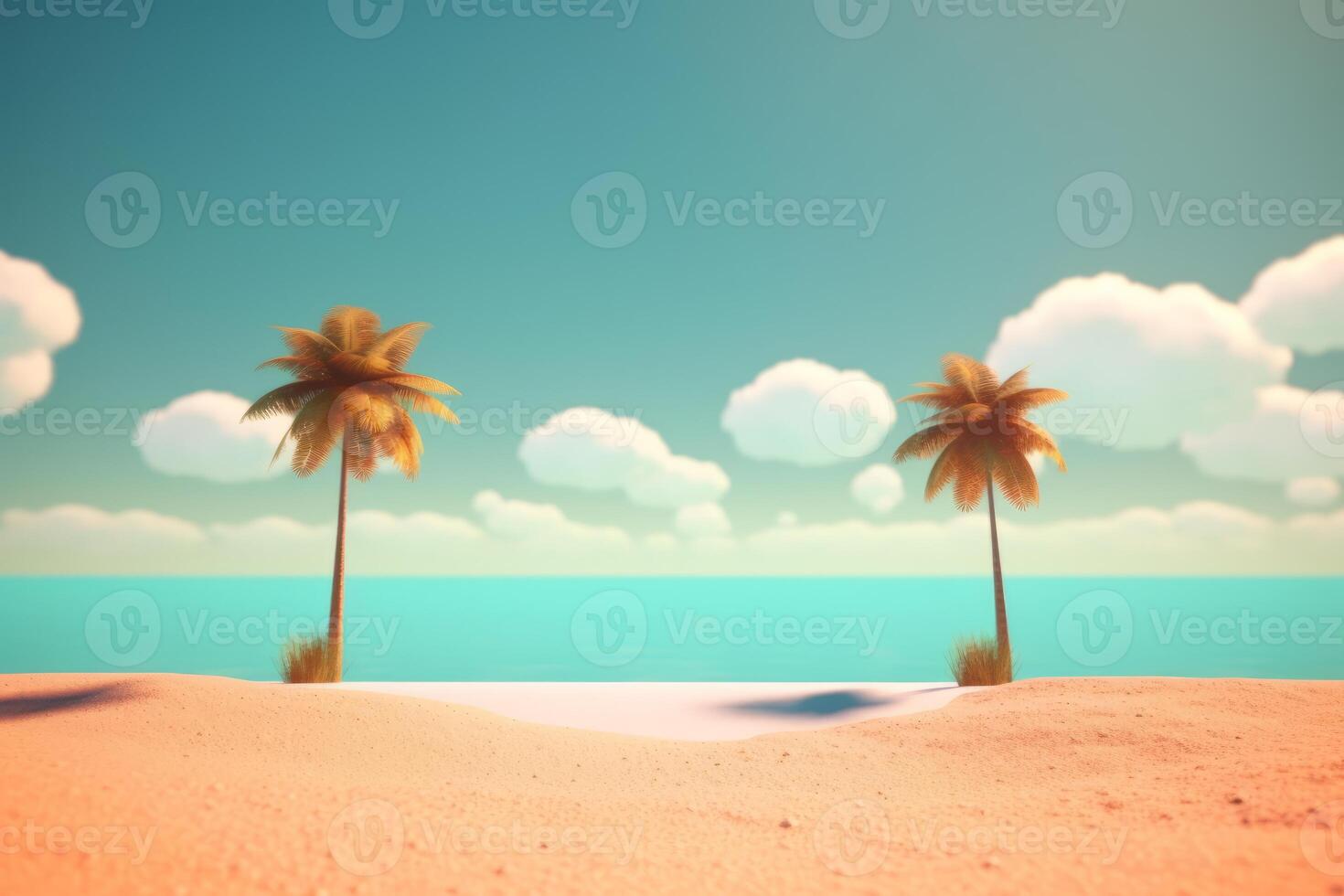 3D Render Beachscape Background photo