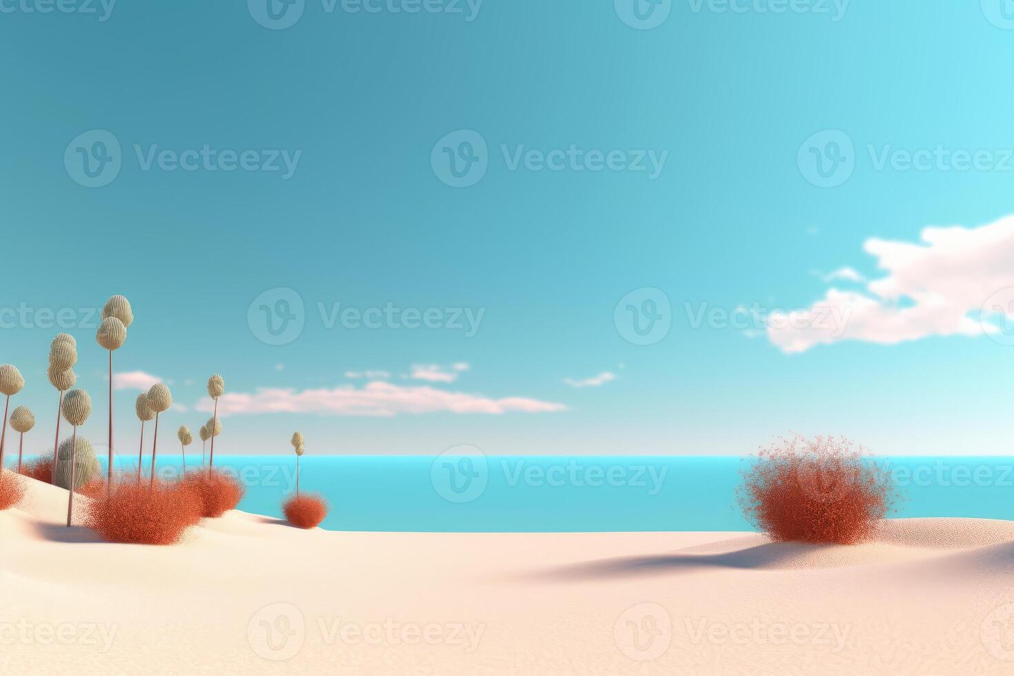 3D Render Beachscape Background photo