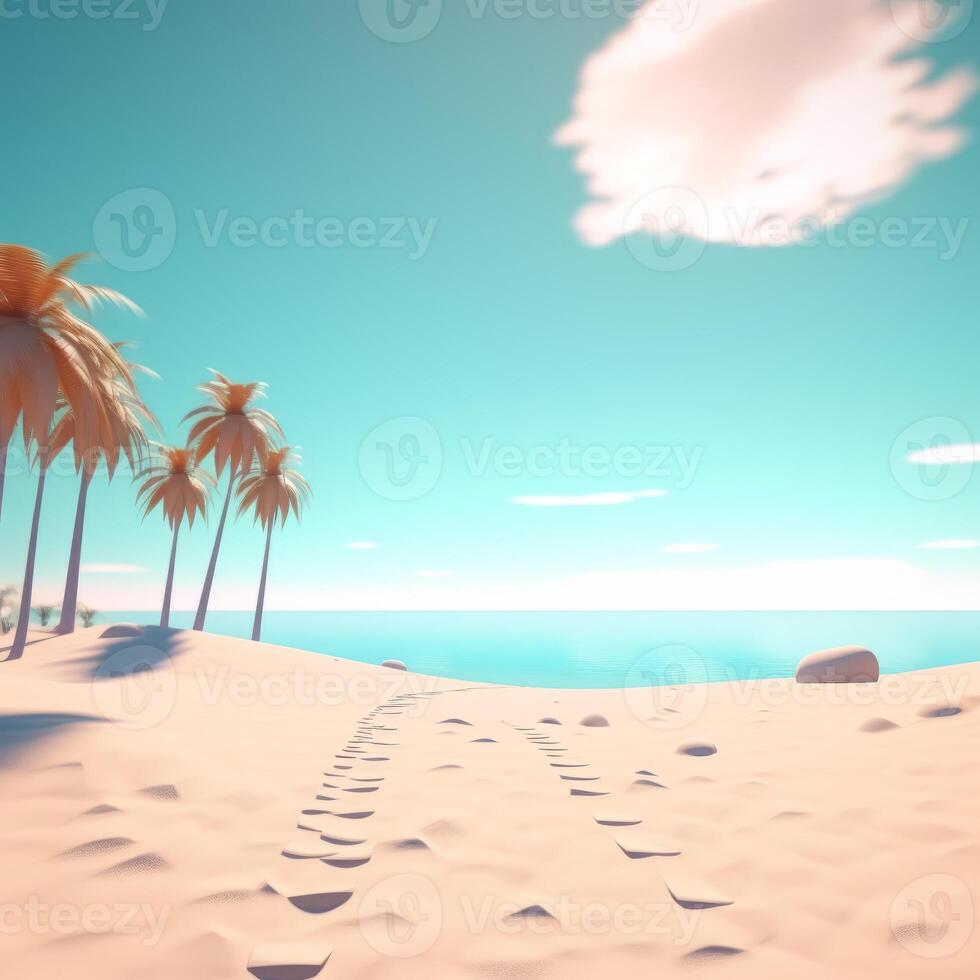 3D Render Beachscape Background photo