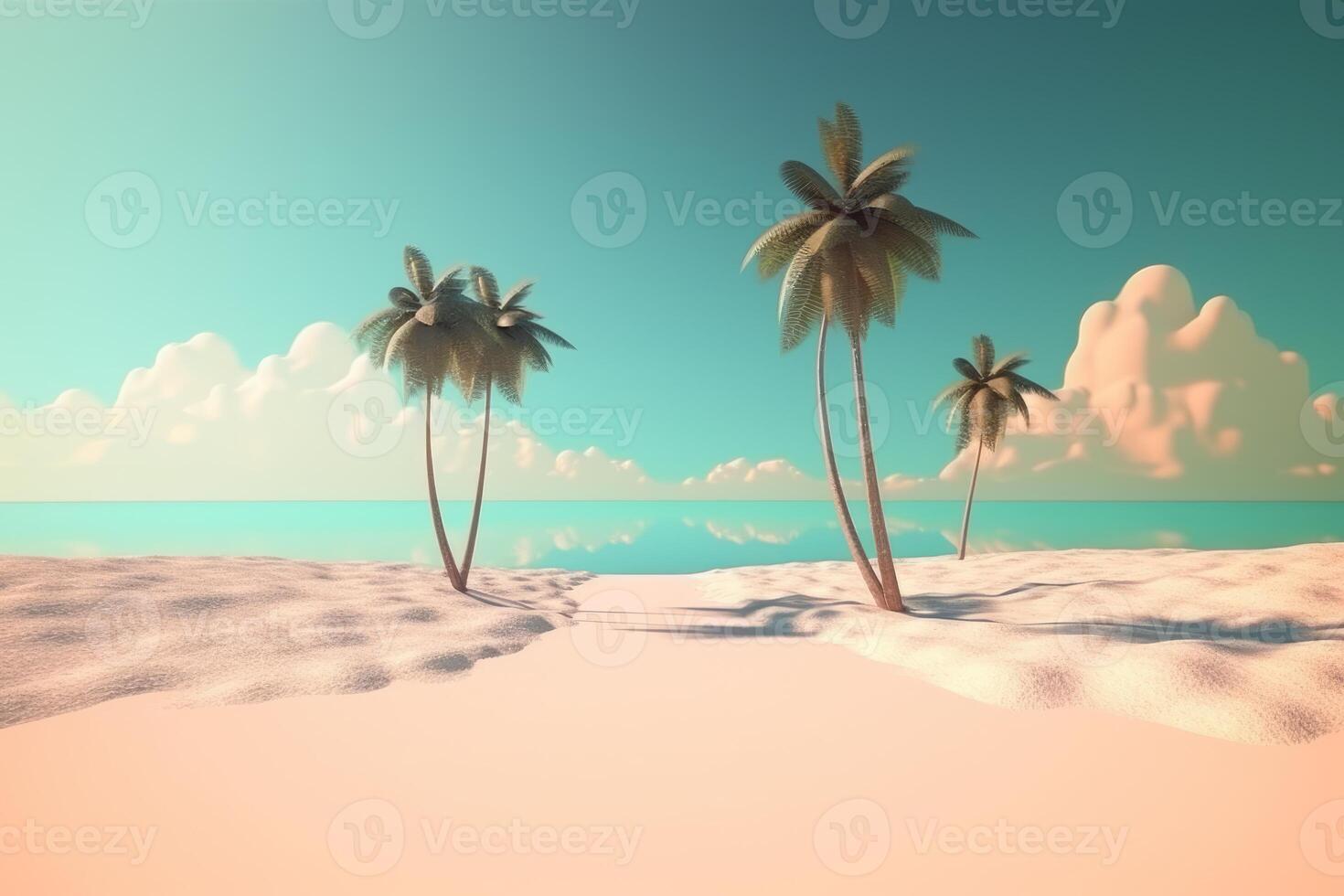 3D Render Beachscape Background photo