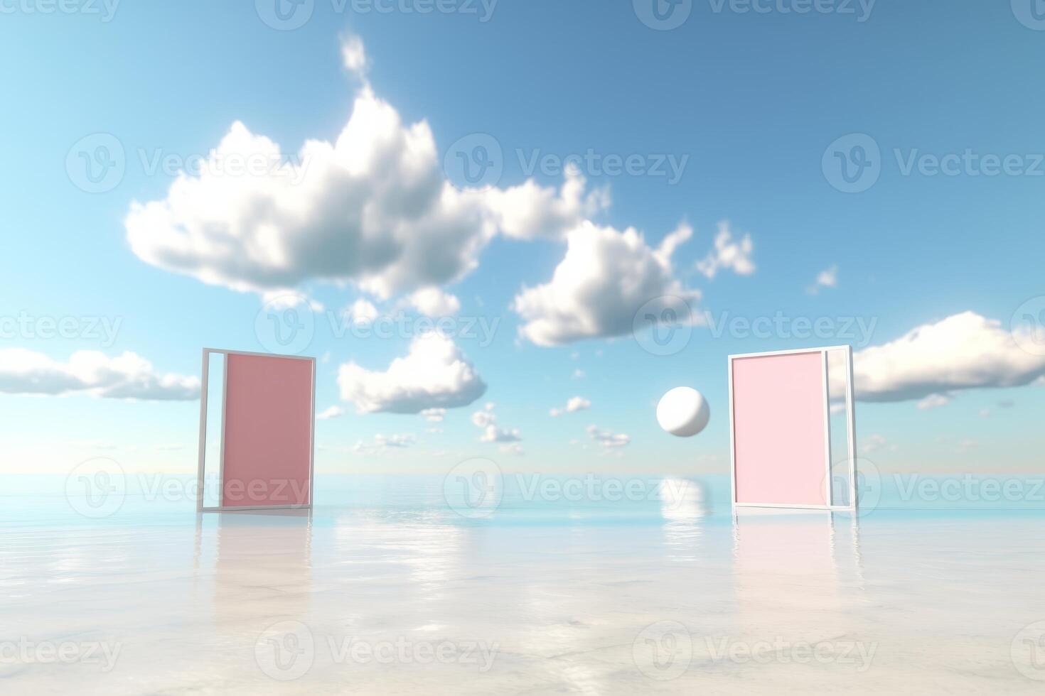 3D Render Beachscape Background photo