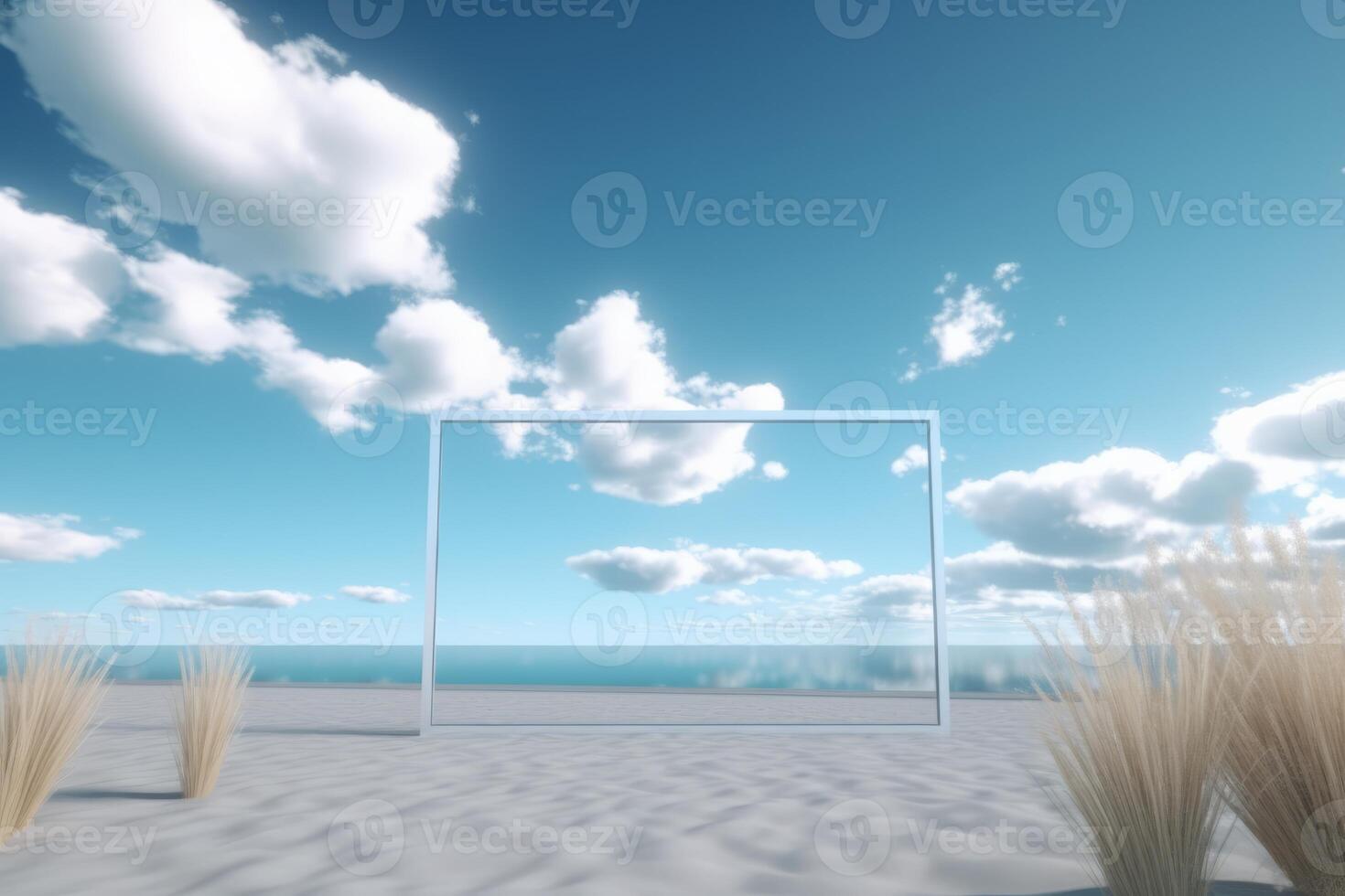 3D Render Beachscape Background photo