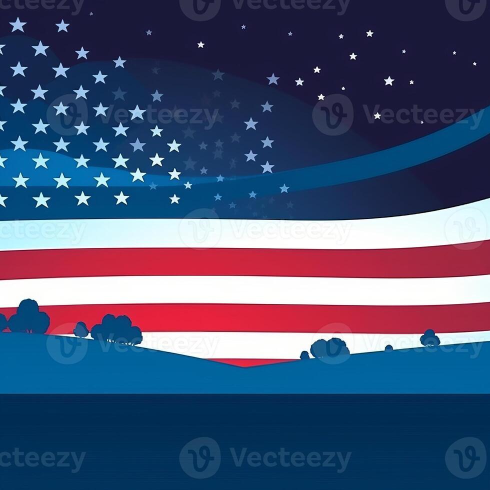 4th of July Minimalist Background photo